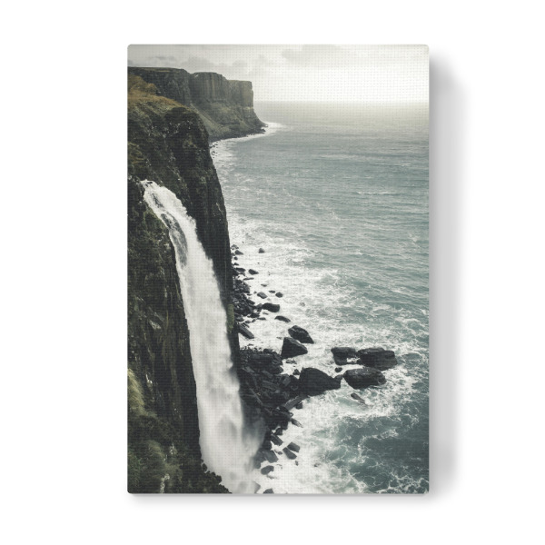 Leinwandbild "Kilt Rock Waterfall" artboxONE - Natur,Reise,Reise / Länder - Schottland,Wasserfall,Ozean,Meer,Wasser