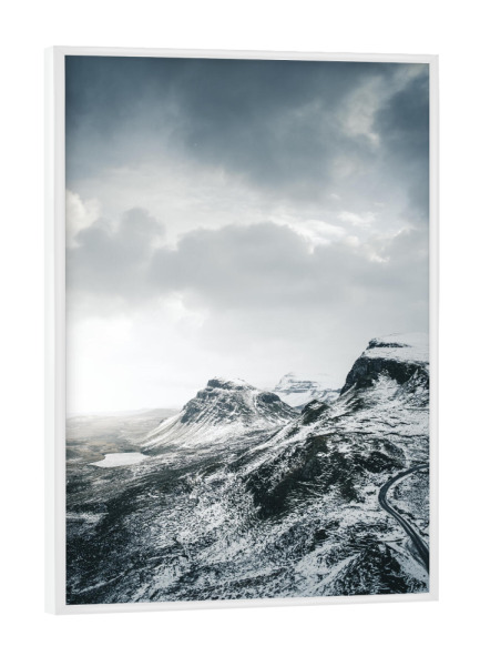 Poster mit weißem Rahmen "Winterlandschaft Isle Of Skye" artboxONE - Natur,Reise,Reise / Länder