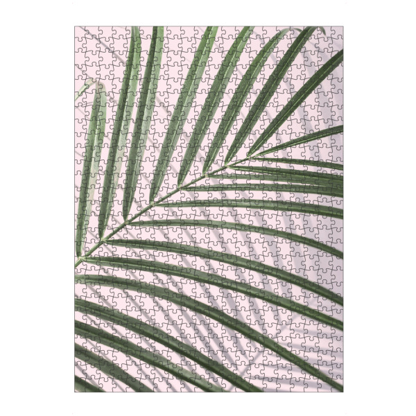 Puzzle Ravensburger "Rosé Palm Leaf" artboxONE - Floral - Palm,Leaf,Leaves,Palme,Blatt,Blätter - Bild palm