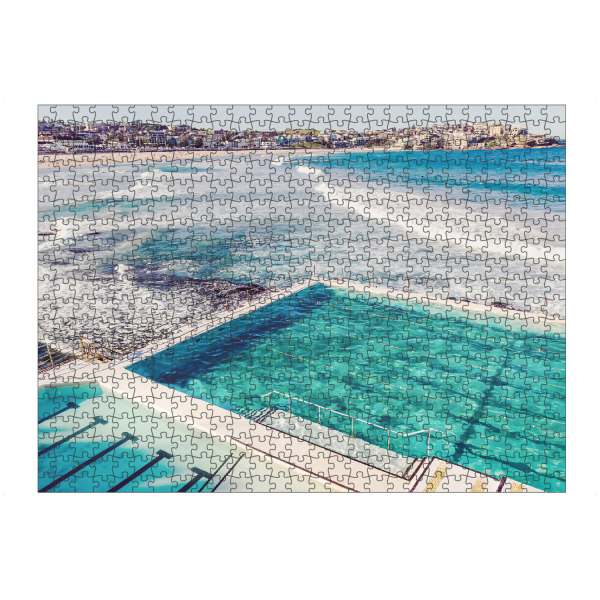 Puzzle Ravensburger "Bondi Beach" artboxONE - Natur,Reise,Reise / Strand und Meer - Beach,Strand,Ocean,Sea,Meer,Pool - Bild beach