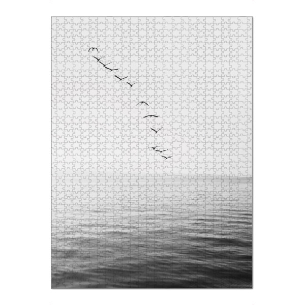 Puzzle Ravensburger "Birds above the Ocean" artboxONE - Reise,Tiere,Schwarzweiß,Reise / Strand und Meer - Bird,Birds,Ocean,Sea,Meer - Bild bird