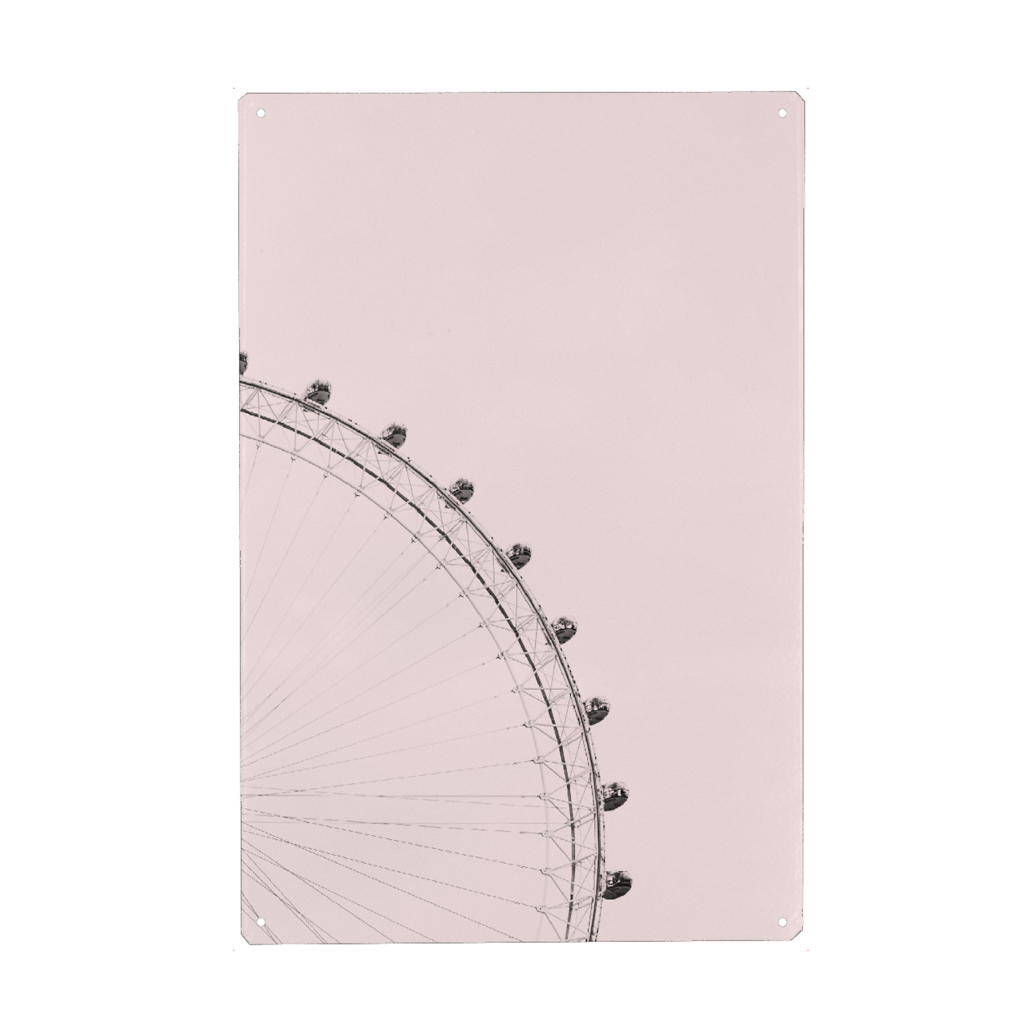 Metall Poster "Pink Ferris Wheel" artboxONE - Architektur - Ferris wheel,Ferriswheel,Riesenrad - Blechschild