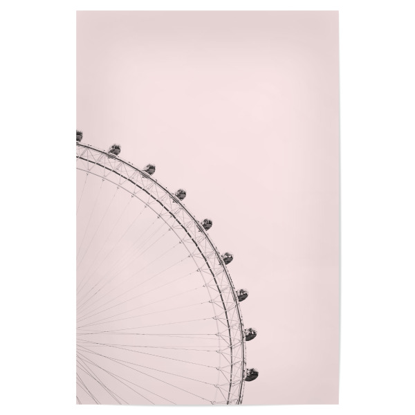 Poster 30x20 cm "Pink Ferris Wheel" artboxONE - Architektur - Ferris wheel,Ferriswheel,Riesenrad