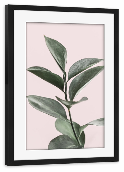 Poster mit Rahmen schwarz "Foliage" artboxONE - Floral - Foliage,Plant,Leaf,Leaves,Blatt,Blätter