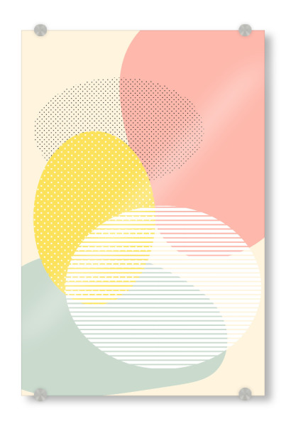 Acrylglasbild "Lost In Bubble Shapes" artboxONE - Geometrie - Shapes,Scandinavian style,Bubble