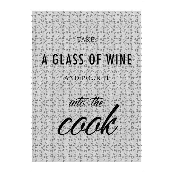 artboxONE Puzzle "Take: A Glass of Wine" artboxONE - Typografie,Essen & Trinken - Glass,Wine,Cook - Bild glass