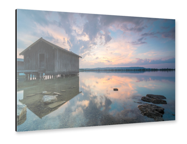 Alu-Dibond "Sommerabend am Kochelsee" 30x20 cm artboxONE
