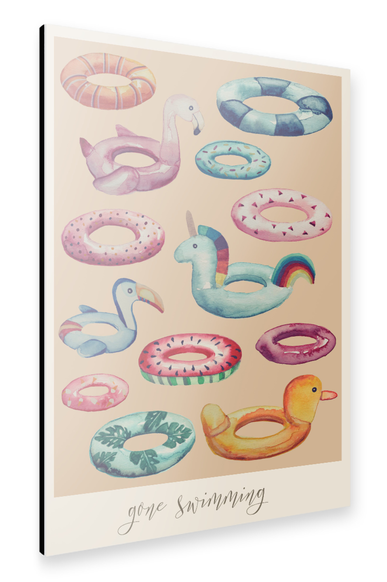 Alu-Dibond "Gone swimming" 75x50 cm artboxONE