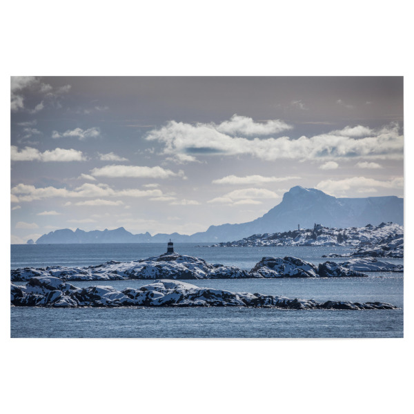 Poster 30x20 cm "Inselwelt" artboxONE - Natur,Reise - Lofoten,Norwegen,Skandinavien,Inseln,Nordnorwegen,Meer,Landschaft