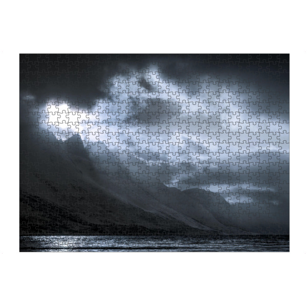 artboxONE Puzzle "Sunburst" artboxONE - Natur - Berge,Norwegen,Fjord,Wolken - Bild berge