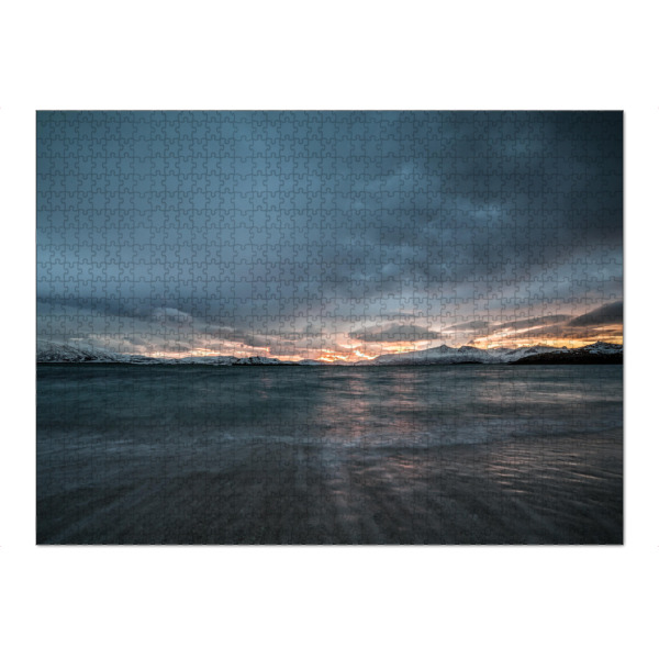 Puzzle Ravensburger "Arctic Light" artboxONE - Natur - Norwegen,Skandinavien,Sonnenuntergang,Meer,Landschaft - Bild norwegen