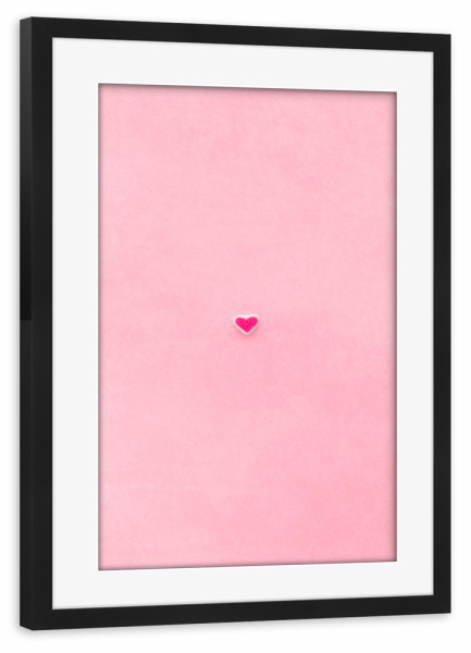 Poster mit Rahmen schwarz "Little sweetheart" artboxONE - Liebe,Für Mama - Herz,Liebe,Pink,Sweets