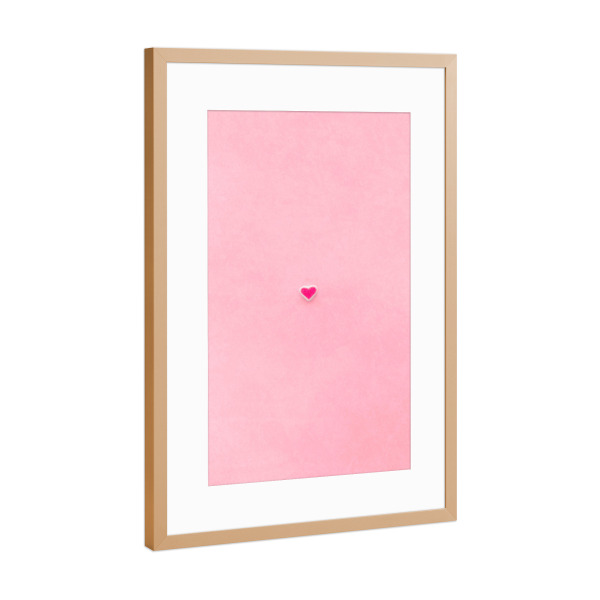 Poster mit Rahmen Kupfer "Little sweetheart" artboxONE - Liebe,Für Mama - Herz,Liebe,Pink,Sweets