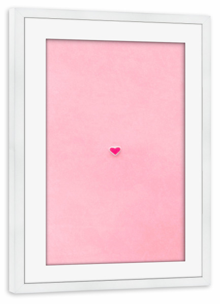 Poster mit Rahmen weiß "Little sweetheart" artboxONE - Liebe,Für Mama - Herz,Liebe,Pink,Sweets
