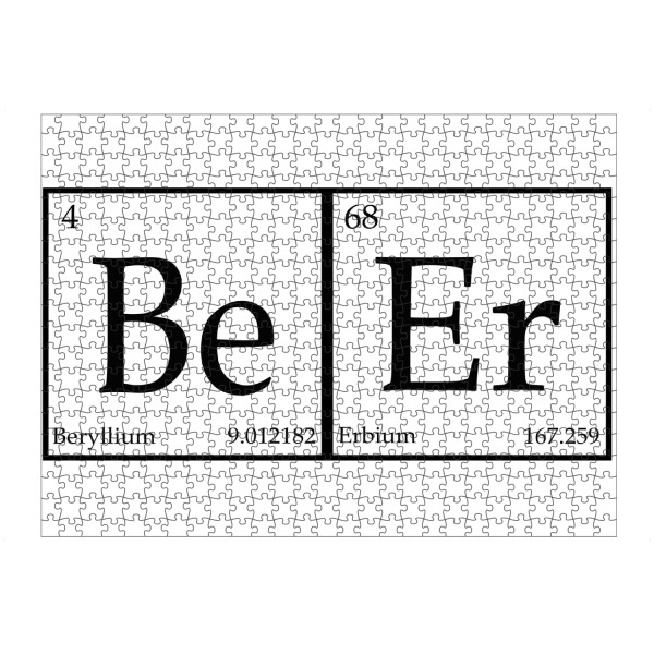 artboxONE Puzzle "Beer Periodic Table" artboxONE - Typografie,Essen & Trinken,Schwarzweiß,Essen & Trinken / Alkohol,Lustig