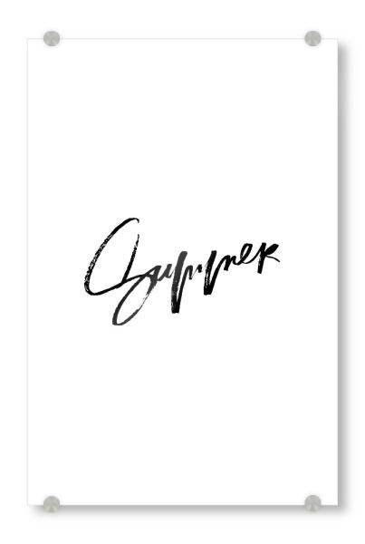 Acrylglasbild "Summer - Lettering Inspiration" artboxONE - Typografie,Schwarzweiß - Summer