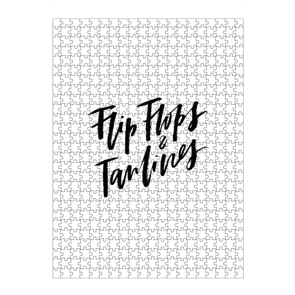 Puzzle Ravensburger "Flip Flops & Tanlines Summer Quote" artboxONE - Typografie,Schwarzweiß - Holiday,Beach - Bild holiday