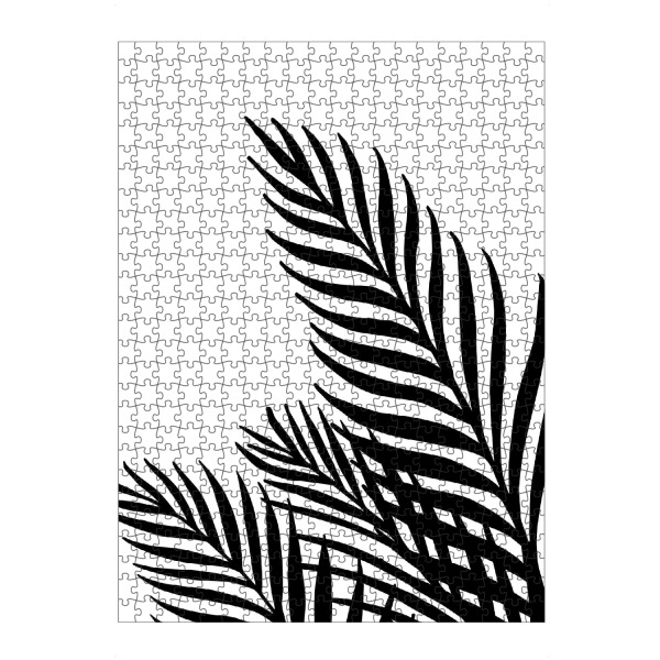 Puzzle Ravensburger "Palm Leaves White - Motif Six" artboxONE - Floral,Schwarzweiß - Tropical,Palms - Bild tropical
