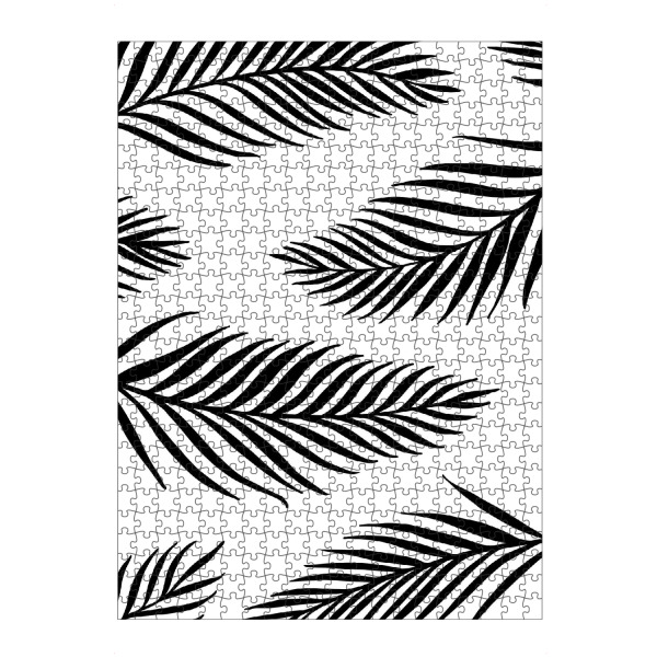 artboxONE Puzzle "Palm Leaves White - Motif Three" artboxONE - Floral,Schwarzweiß - Palms,Leaf - Bild palms