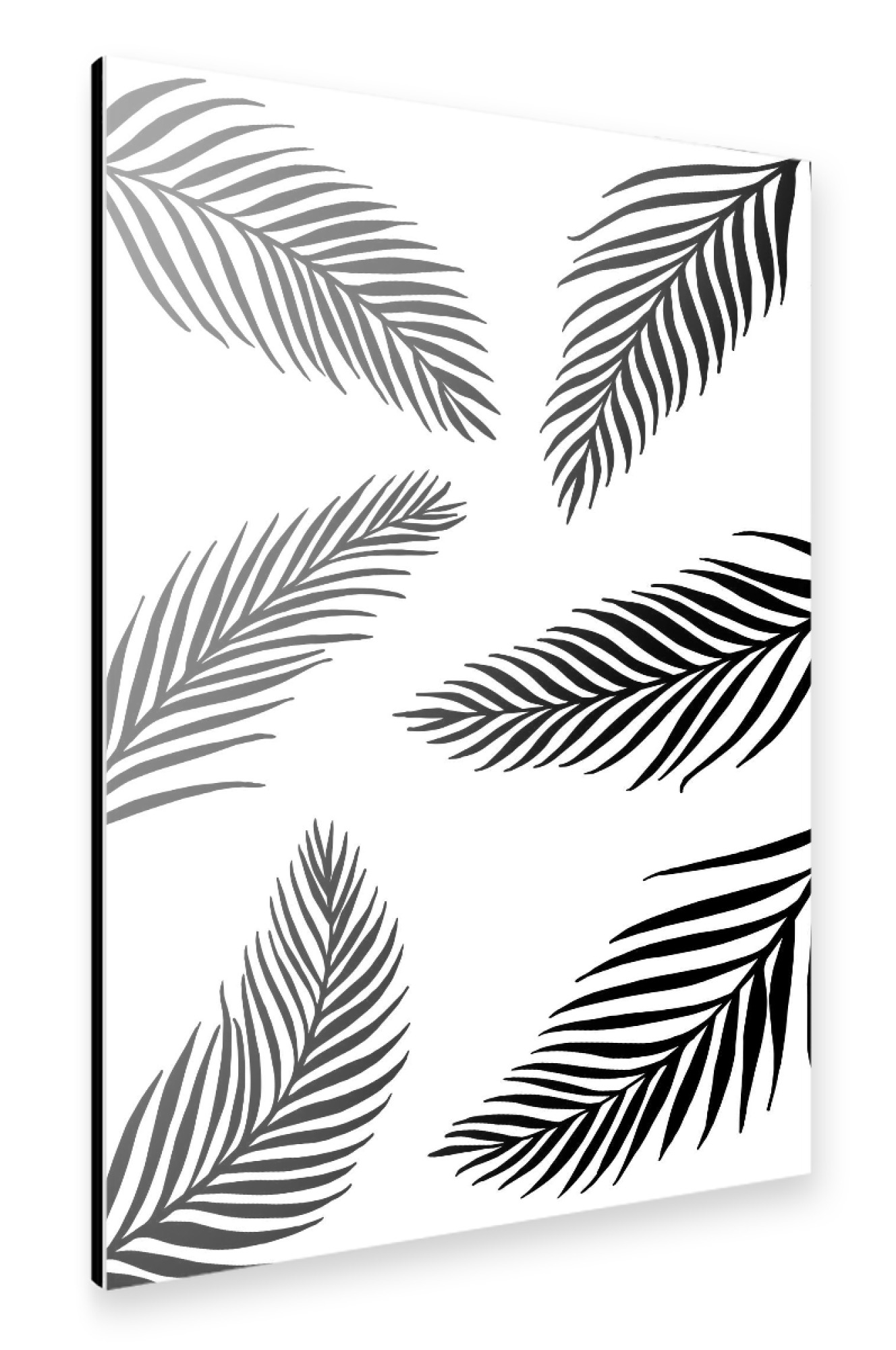 Alu-Dibond "Palm Leaves White - Motif One" 30x20 cm artboxONE