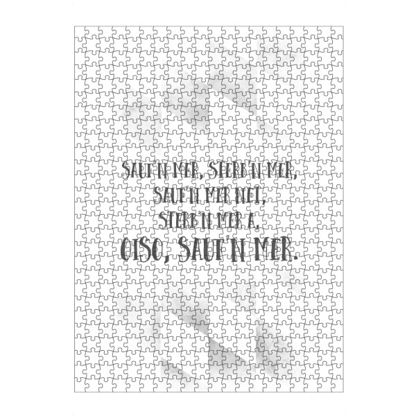 artboxONE Puzzle "Bairisch OISO SAUF ́N MER" artboxONE - Typografie - Spruch,Dialekt,Bayrisch - Bild spruch