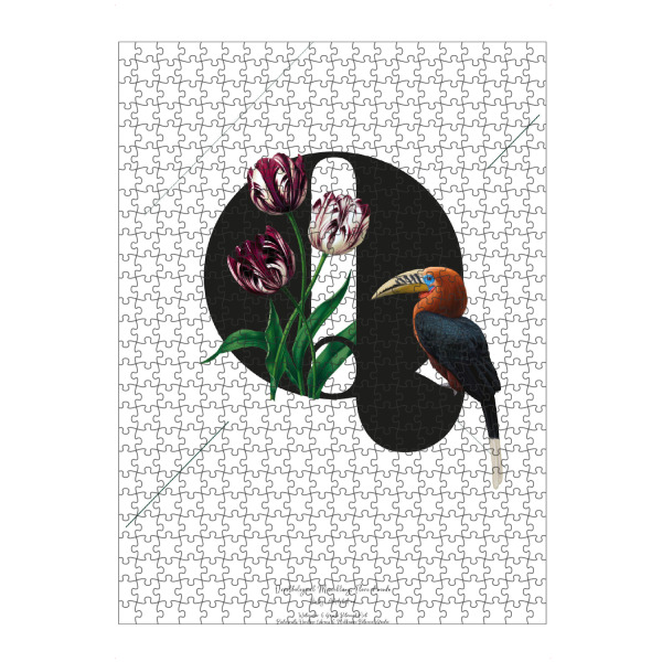 Puzzle Ravensburger "Botanical Alphabet-Q" artboxONE - Typografie,Buchstaben,Buchstaben / Q