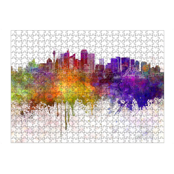 artboxONE Puzzle "Sydney V2 skyline in watercolor" artboxONE - Städte / Sydney - Sydney,Australia,Skyline - Bild sydney