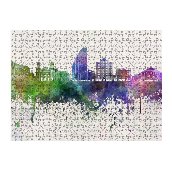 Puzzle Ravensburger "San Jose skyline in watercolor" artboxONE - Städte / Weitere - San jose,Skyline - Bild san jose
