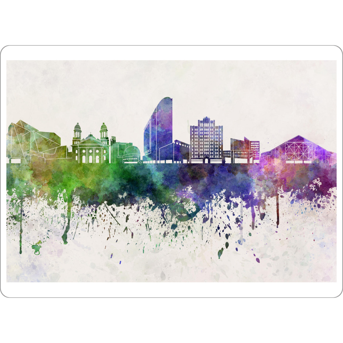 Tischset "San Jose skyline in watercolor" artboxONE - Städte / Weitere - San jose,Skyline - Bild san jose