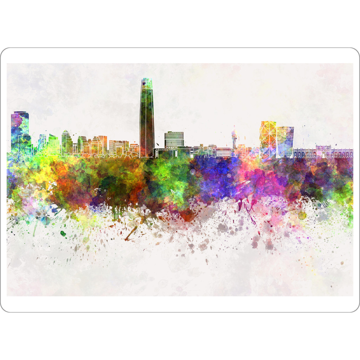 Tischset "Santiago de Chile V2 skyline" artboxONE - Städte / Weitere - Santiago,Chile,Skyline - Bild santiago