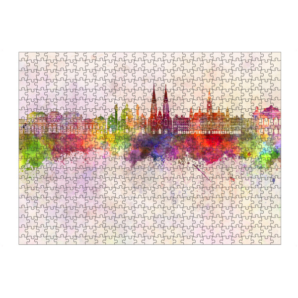 Puzzle Ravensburger "Vienna V2 skyline in watercolor" artboxONE - Städte / Wien - Austria,Skyline,Vienna,Wien - Bild austria