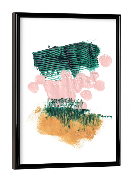 Poster mit schwarzem Rahmen "Indian Summer" artboxONE - Abstrakt - Abstrakt,Malerei,Komposition