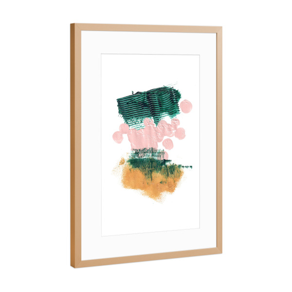 Poster mit Rahmen Kupfer "Indian Summer" artboxONE - Abstrakt - Abstrakt,Malerei,Komposition
