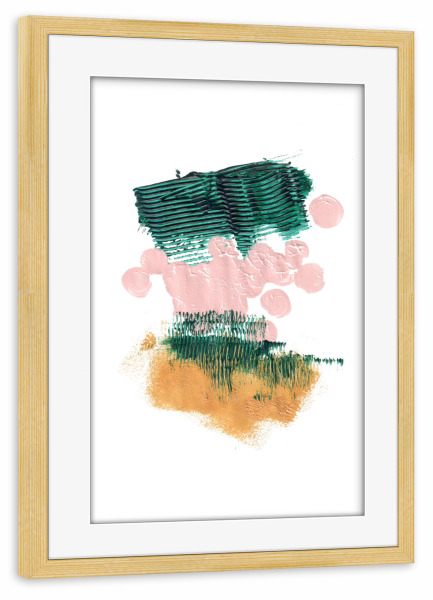 Poster mit Rahmen kiefer "Indian Summer" artboxONE - Abstrakt - Abstrakt,Malerei,Komposition