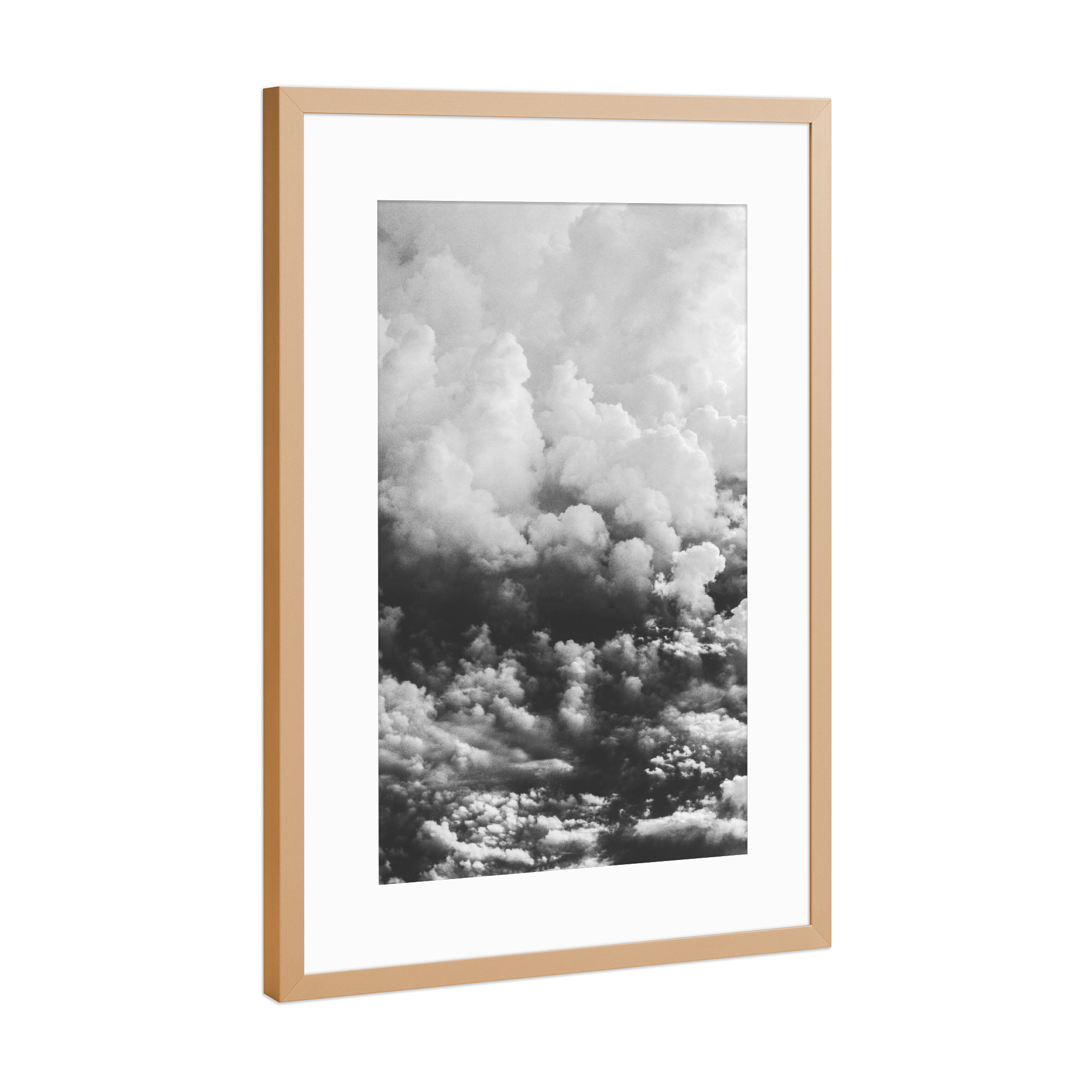 Poster mit Rahmen Kupfer "Moody sky" artboxONE - Natur,Schwarzweiß - Sky,Clouds,Storm