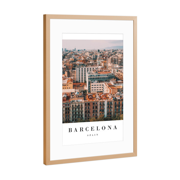 Poster mit Rahmen Kupfer "Stylish Barcelona" artboxONE - Städte - Spain,Buildings,City