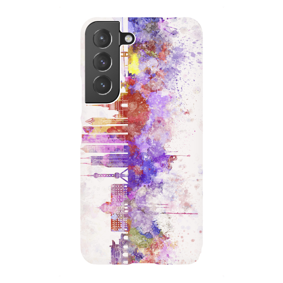"Shanghai V2 skyline in watercolor"für Samsung Galaxy - Premium-Case Handyhülle artboxONE