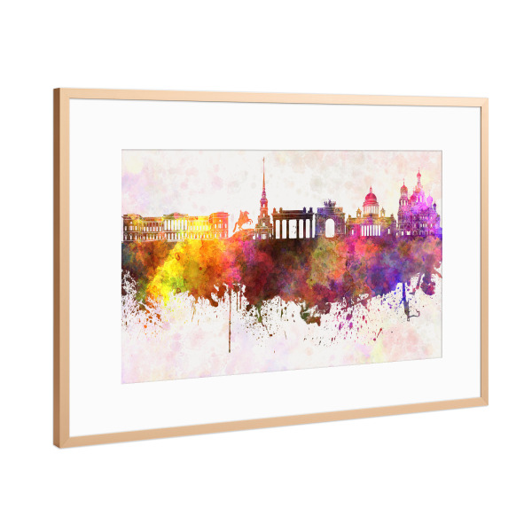 Poster mit Rahmen Kupfer "Saint Petersburg sky" artboxONE - Städte / Sankt Petersburg - Saint petersburg,St petersburg,Russia,Skyline