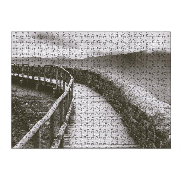 artboxONE Puzzle "Bridge with Curve" artboxONE - Schwarzweiß,Architektur - Bridge,Architecture,Fog - Bild bridge