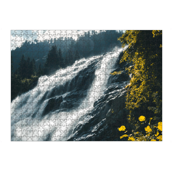 artboxONE Puzzle "Wasser fällt" artboxONE - Natur - Wasserfall,Alpen,Berge,Sonnenaufgang,Wald - Bild wasserfall