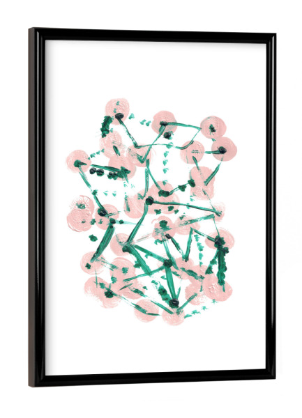 Poster mit schwarzem Rahmen "Summer Berries" artboxONE - Abstrakt - Komposition,Abstrakt,Malerei
