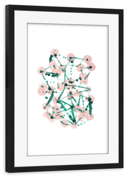 Poster mit Rahmen schwarz "Summer Berries" artboxONE - Abstrakt - Komposition,Abstrakt,Malerei