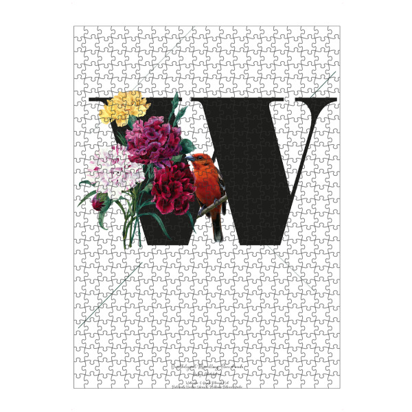 Puzzle Ravensburger "Botanical Alphabet-W" artboxONE - Typografie,Buchstaben,Buchstaben / W