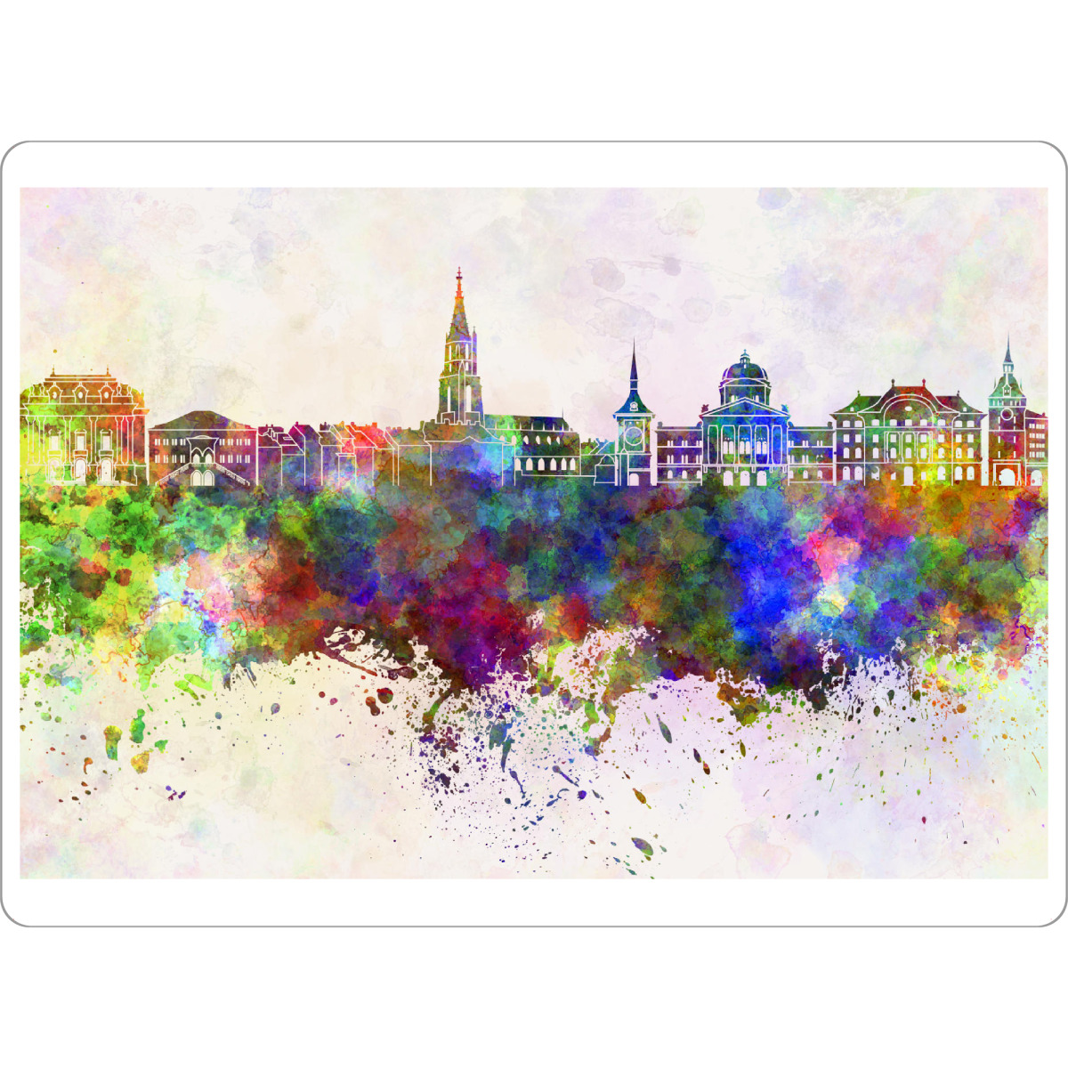 Tischset "Toulouse skyline in watercolor" artboxONE - Städte - Toulouse - Bild toulouse
