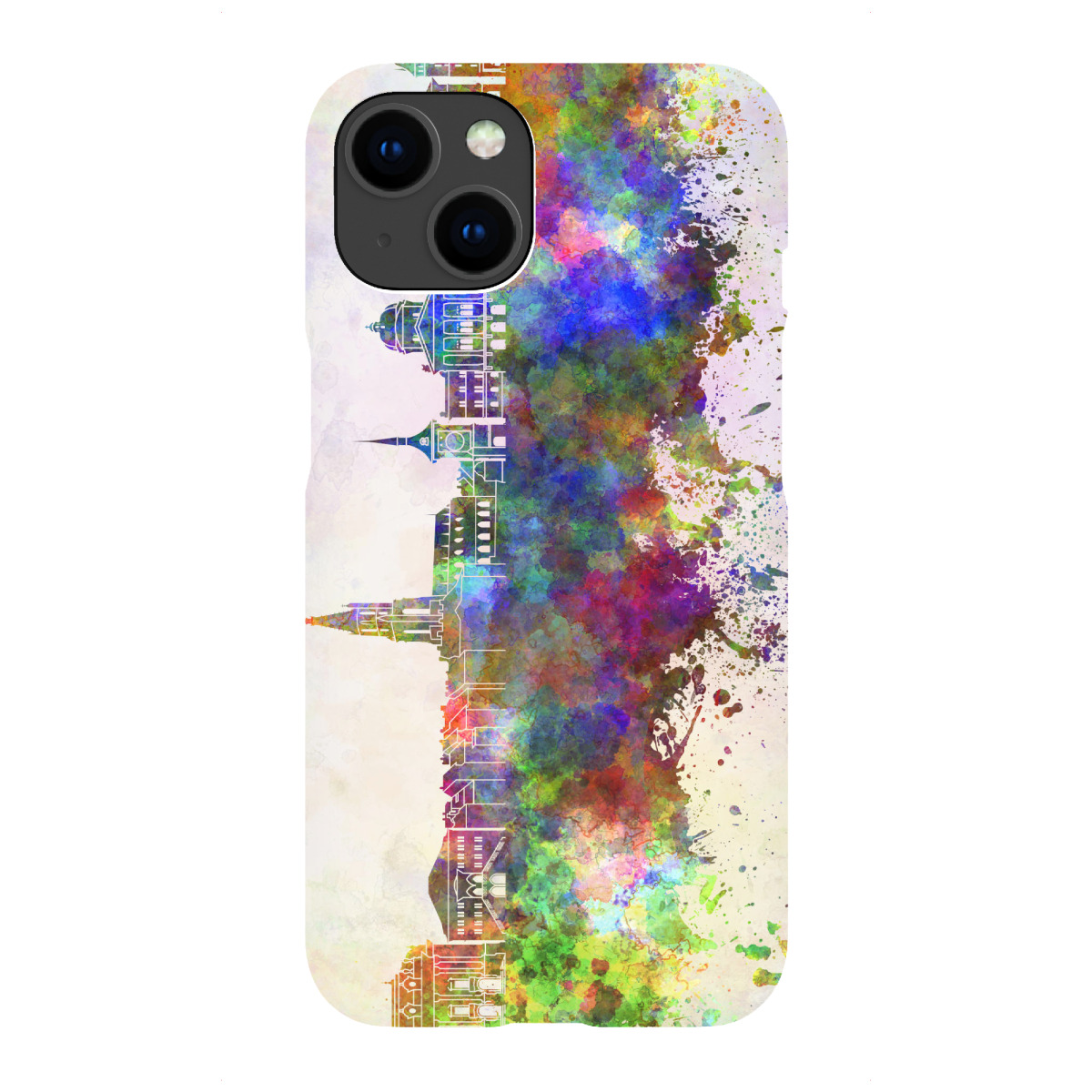 "Toulouse skyline in watercolor"für iPhone - Premium-Case Handyhülle artboxONE