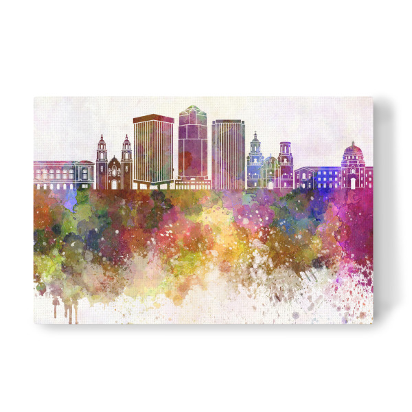 Leinwandbild "Tucson V2 skyline in watercolor" artboxONE - Städte - Tucson