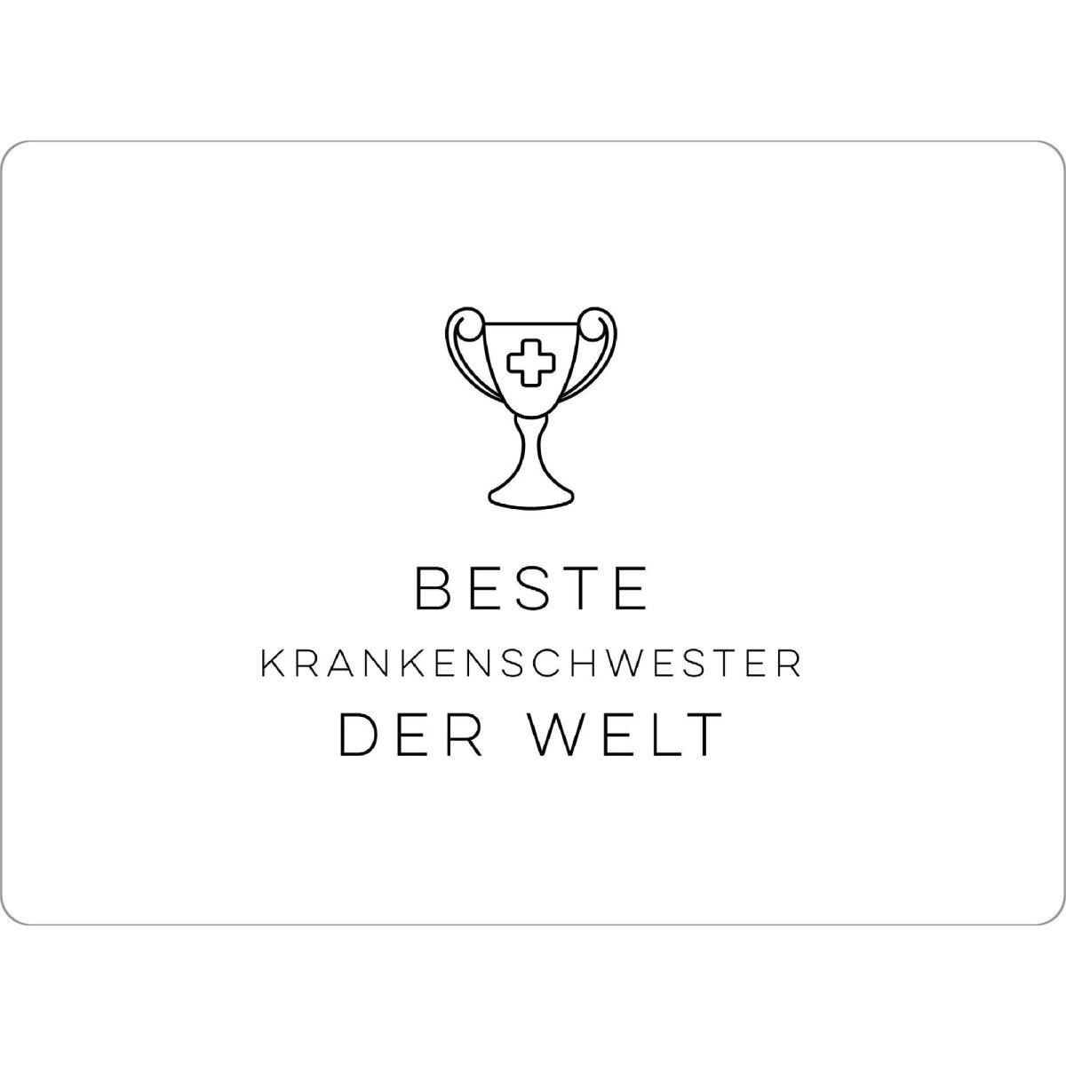 Tischset "Beste Krankenschwester" artboxONE - Typografie,Schwarzweiß - Krankenschwester - Bild krankenschwester