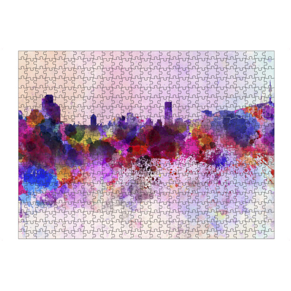 Puzzle Ravensburger "Seoul skyline in watercolor" artboxONE - Städte - Seoul - Bild seoul
