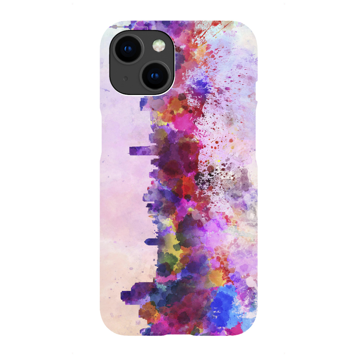 "Seoul skyline in watercolor"für iPhone - Premium-Case Handyhülle artboxONE