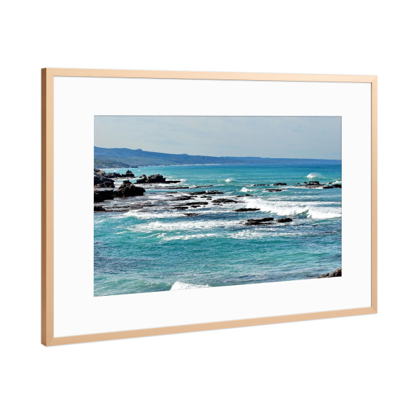 Poster mit Rahmen Kupfer "De Hoop National Park Küste" artboxONE - Reise / Afrika - Südafrika,Küste,Meer